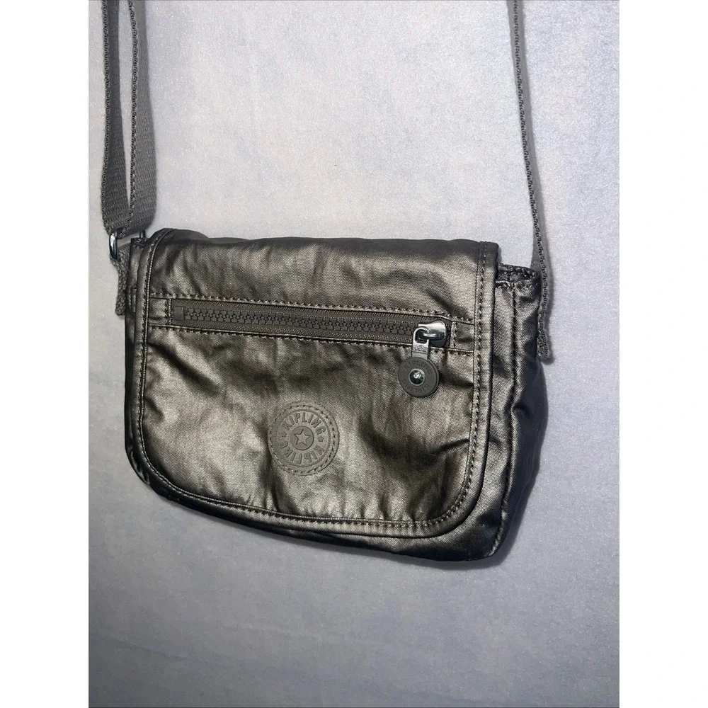 Kipling AC8281 Sabian Crossbody Mini Shoulder Bag Metallic Glow‎ Excellent